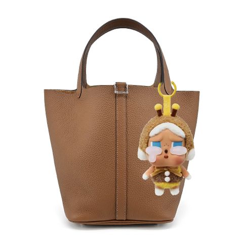 Hermes 愛馬仕 Picotin Lock 22 cm T/C 牛皮桶包(3G栗子/B刻/銀釦)