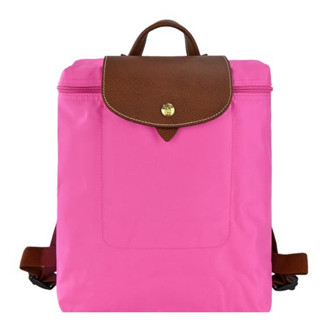LONGCHAMP LE PLIAGE系列再生尼龍摺疊後背包(糖果粉)