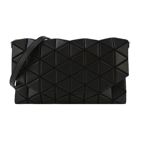 ISSEY MIYAKE 三宅一生 BAO BAO 霧面翻蓋斜背包-黑