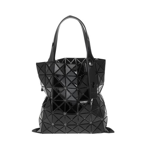 Issey Miyake 三宅一生 BAOBAO 亮面三角格7x7手提包 (黑色)