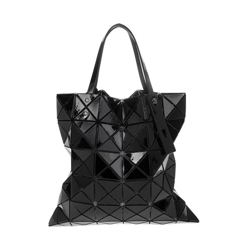 Issey Miyake 三宅一生 BAOBAO 亮面三角格6x6手提包 (黑色)