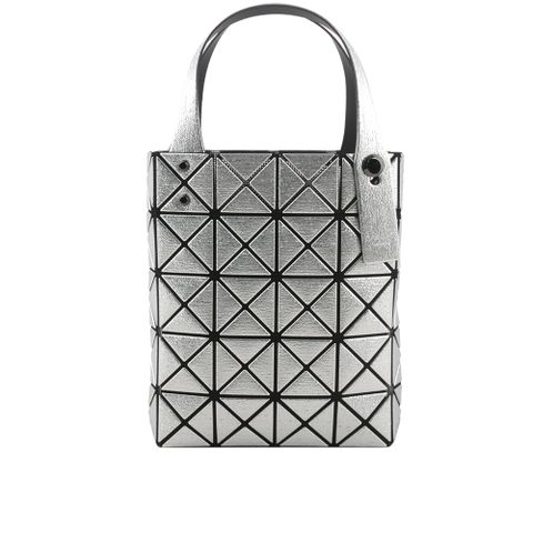 Issey Miyake 三宅一生 ISSEY MIYAK BAO BAO 5X4 立體金屬色迷你方盒手提包(銀色)