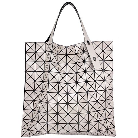 ISSEY MIYAKE 三宅一生 BAOBAO 米色亮面方格10x10側肩/手提包