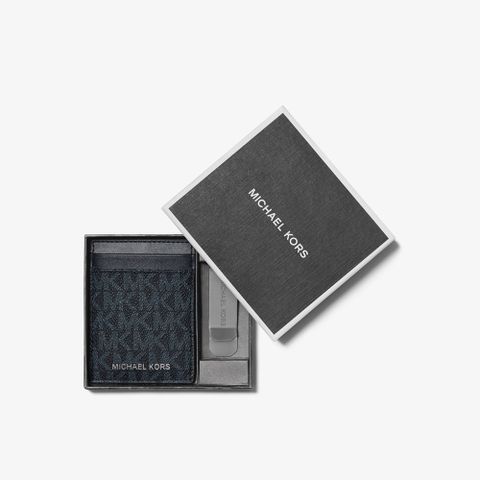 Michael Kors 新款 Card Holder 信用卡夾+鈔票夾禮盒 名片夾 卡片夾 黑色