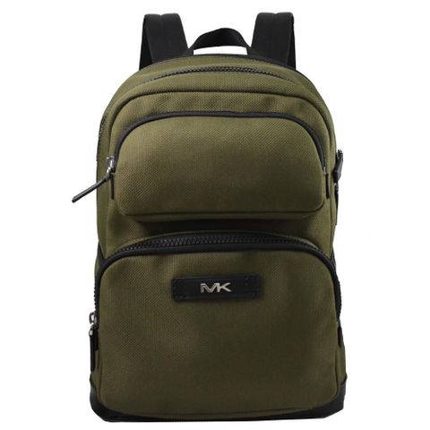 Michael Kors KENT SPORT 輕量帆布皮飾邊後背包.綠