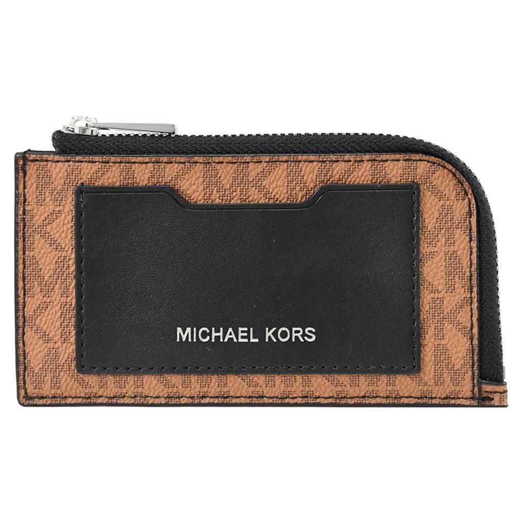 Michael Kors  GIFTING 滿版字母多卡式零錢包.淺棕