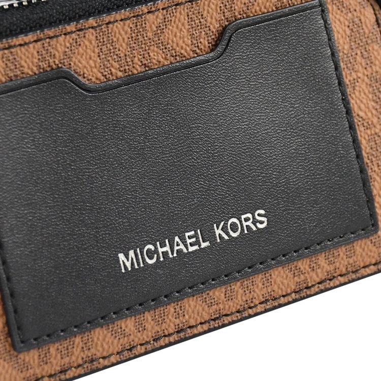 Michael Kors  GIFTING 滿版字母多卡式零錢包.淺棕