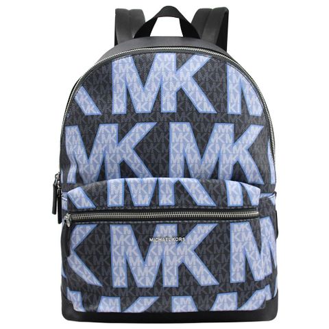 MICHAEL KORS COOPER 撞色印花休閒雙肩後背包.深藍