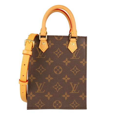 Louis Vuitton 路易威登 M81295 PETIT SAC PLAT斜背手機包(棕色)