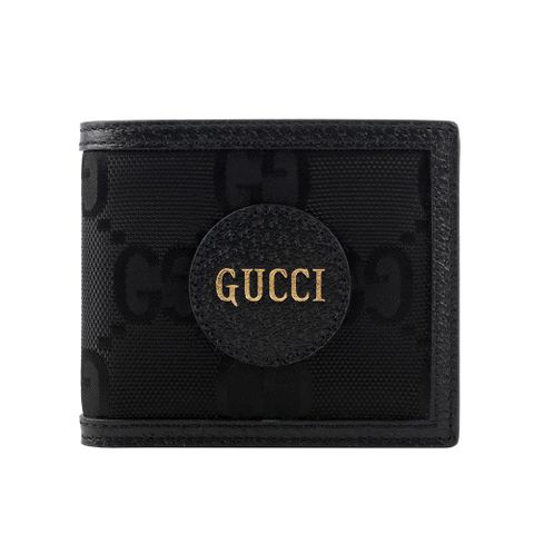 GUCCI Off The Grid GG 再生尼龍對開8卡短夾(黑色) 625573 H9HAN 1000