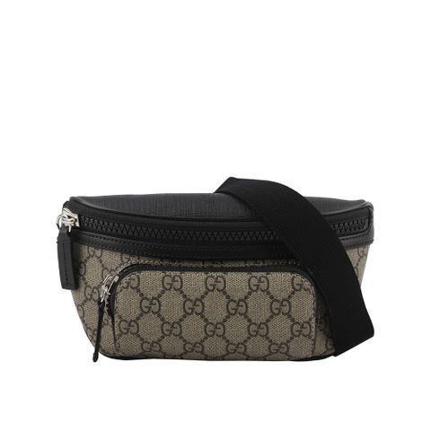 GUCCI GG Supreme 塗層帆布及皮革腰包(咖啡色) 779877 FAC95 9772