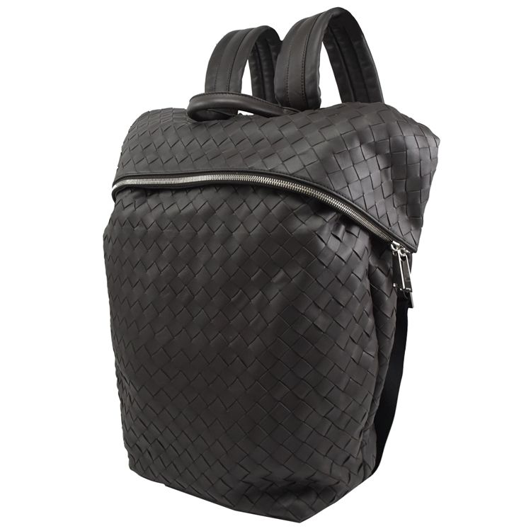 BOTTEGA VENETA 寶緹嘉  編織牛皮大容量旅用後背包.深咖