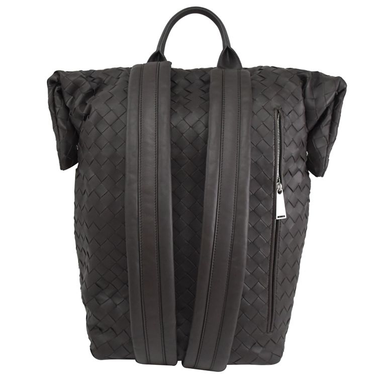 BOTTEGA VENETA 寶緹嘉  編織牛皮大容量旅用後背包.深咖