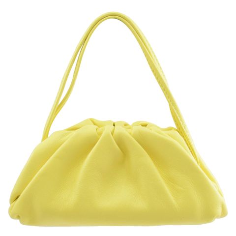 BOTTEGA VENETA 577816 迷你頸掛/手提雲朵包.淺黃
