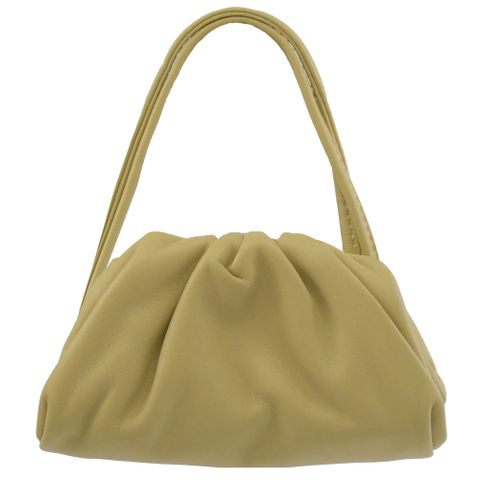 BOTTEGA VENETA 577816 迷你頸掛/手提雲朵包.淺褐