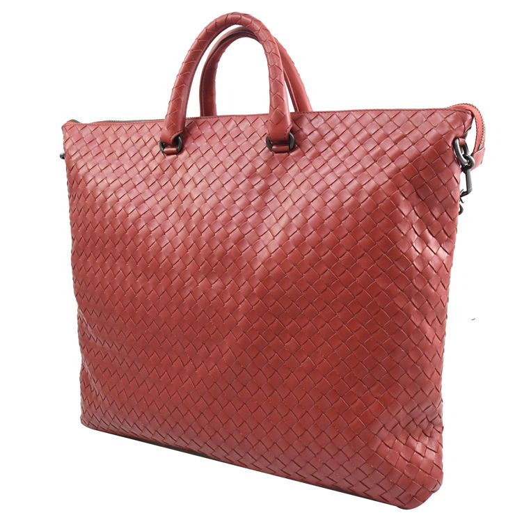 BOTTEGA VENETA 寶緹嘉  623976 手工編織小羊皮兩用包.暗紅