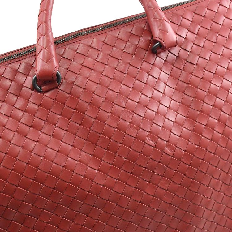 BOTTEGA VENETA 寶緹嘉  623976 手工編織小羊皮兩用包.暗紅