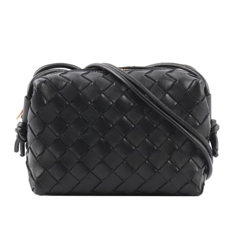 BOTTEGA VENETA 寶緹嘉 Mini Loop 小羊皮迷你相機斜背包(黑色) 680254 V1G11 8425