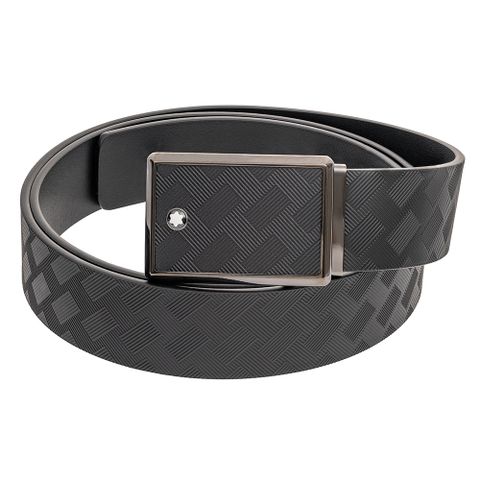 MONTBLANC 黑色 35 毫米皮帶 (199106)