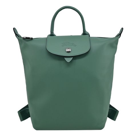 Longchamp LE PLIAGE XTRA系列牛皮後背包(小/鼠尾草綠)