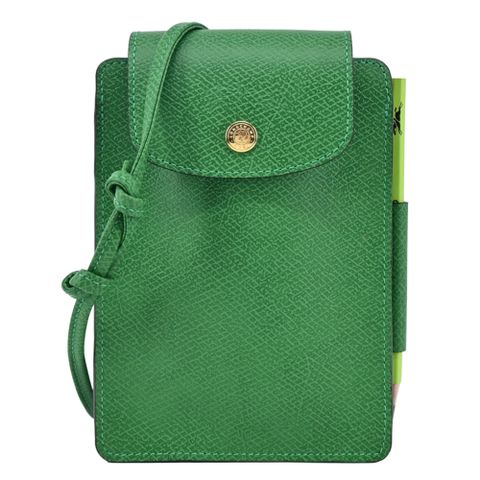 LONGCHAMP ÉPURE系列牛皮斜背包(迷你/草綠)
