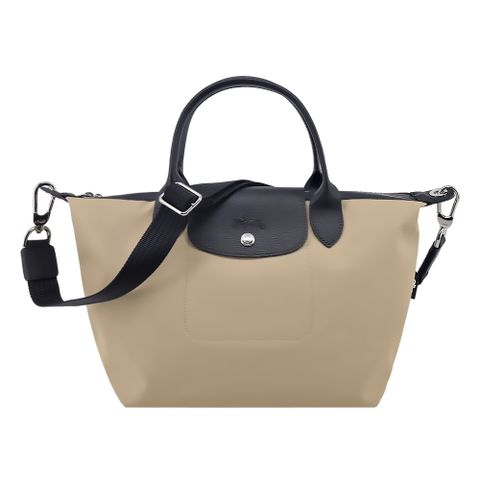 Longchamp LE PLIAGE ENERGY系列再生尼龍短把手提/斜背兩用包(小/土褐)