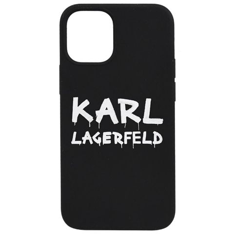 KARL LAGERFELD Iphone12(5.4吋) mini 塗鴉個性手機殼.黑