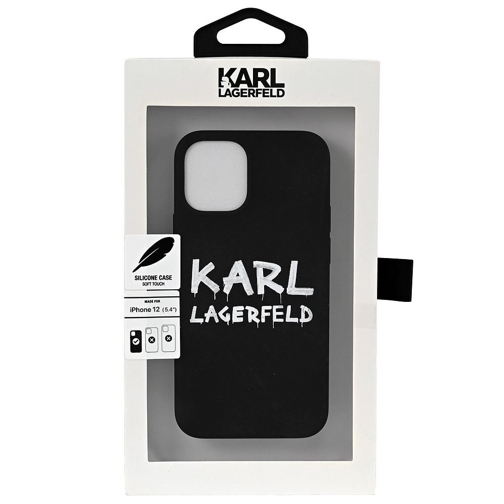 Karl Lagerfeld Iphone12(5.4吋) mini 塗鴉個性手機殼.黑