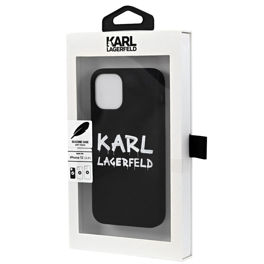 KARLLAGERFELDSILICONE CASESOFT TOUCHMADE FORiPhone 12 (KARLLAGERFELD