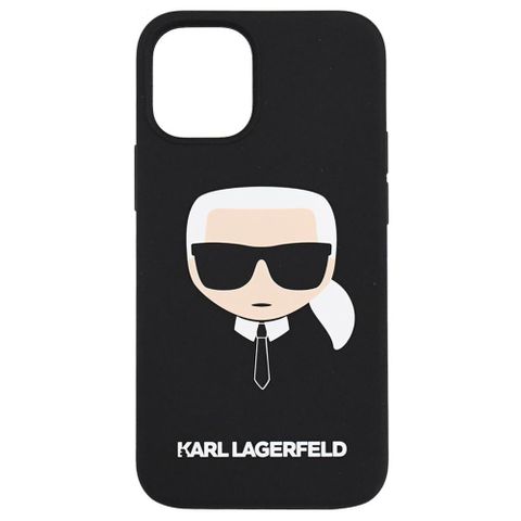 KARL LAGERFELD Iphone12 5.4吋 mini卡爾公仔手機殼.黑