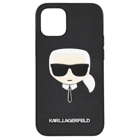 KARL LAGERFELD Iphone12 mini (5.4吋) 立體公仔手機殼.黑