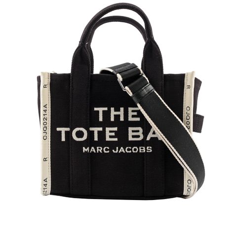 MARC JACOBS THE JACQUARD TOTE 雙色迷你托特包(黑色/米色) M0017025 001