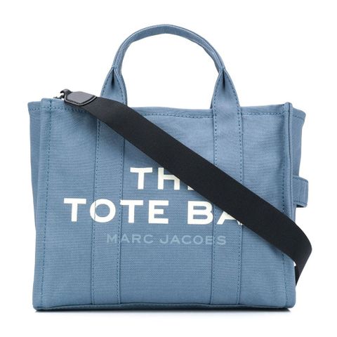 MARC JACOBS Small TOTE 字母印花帆布兩用托特包-小/迷霧藍