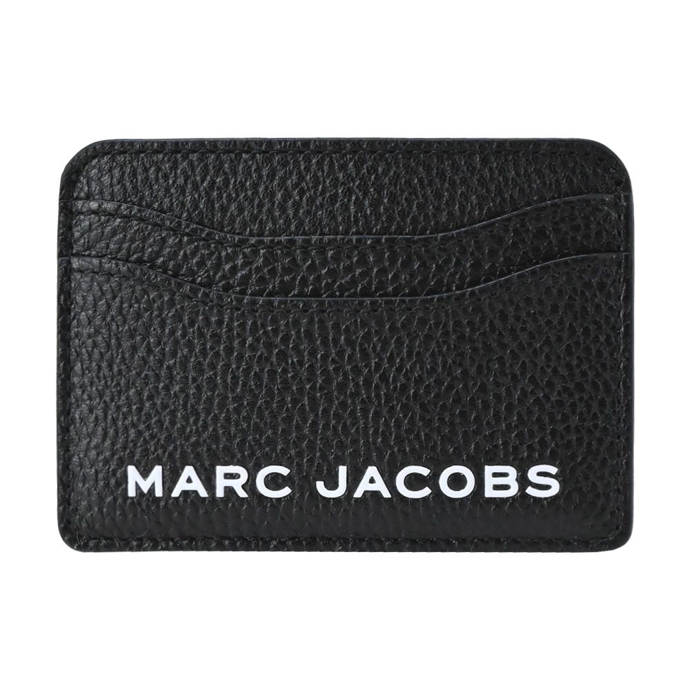 MARC JACOBS  MJ THE BOLD 粒面皮革壓印LOGO名片/卡片夾-黑