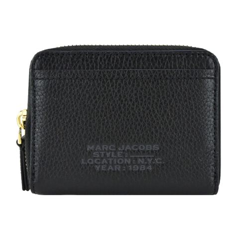 MARC JACOBS MJ 壓印LOGO拉鍊卡片零錢包-黑