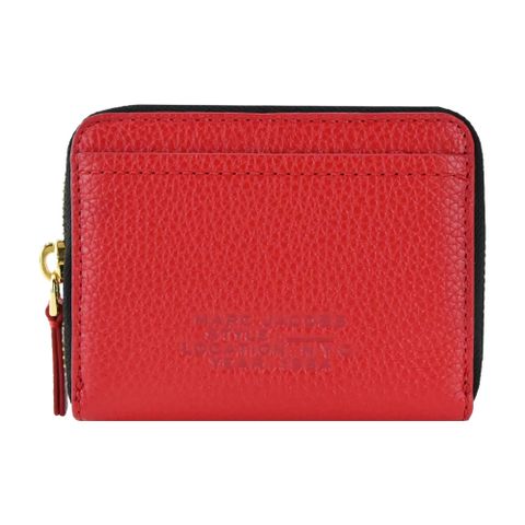 MARC JACOBS MJ 壓印LOGO拉鍊卡片零錢包-紅