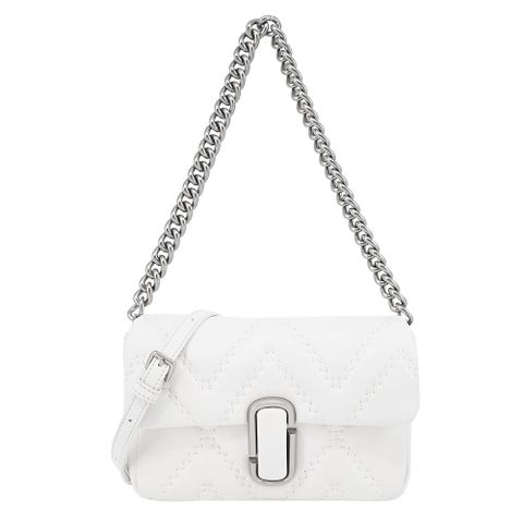 MARC JACOBS THE J MARC 小羊皮絎縫鏈袋兩用包-小/白