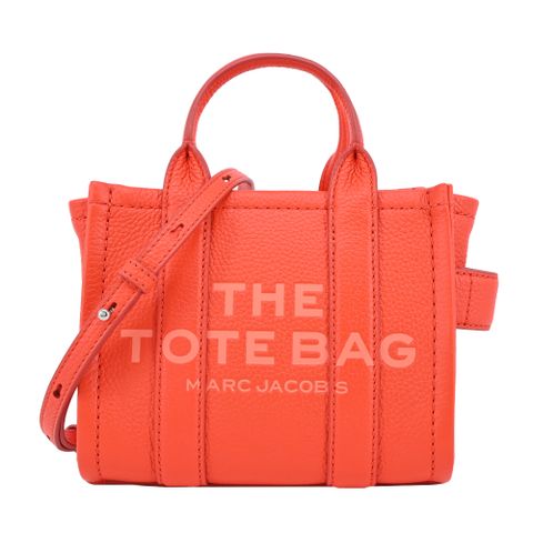 MARC JACOBS THE LEATHER MICRO TOTE 皮革兩用托特包-紅橙