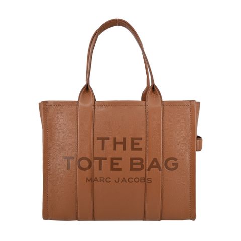 MARC JACOBS The Leather TOTE 皮革肩背托特包-大/棕