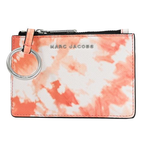 MARC JACOBS 馬克賈伯 渲染圖騰證件鑰匙零錢包.甜瓜橘