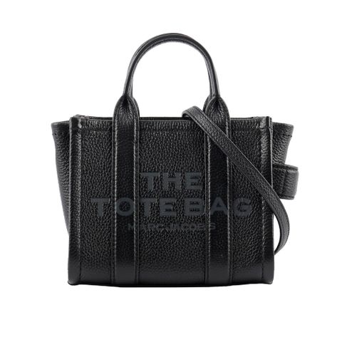 MARC JACOBS THE LEATHER TOTE 粒面皮革微型托特包(黑色) H053L01RE22 001