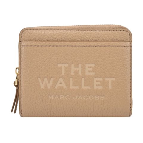 MARC JACOBS THE LEATHER 荔枝紋雙折拉鍊短夾-駝