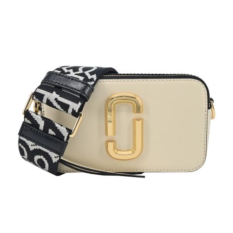 MARC JACOBS SNAPSHOT 防刮撞色雙層斜背/相機包-卡其