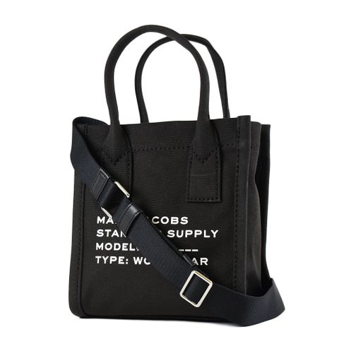 MARC JACOBS 棉布拉鍊手提/斜背二用包-黑色/迷你款