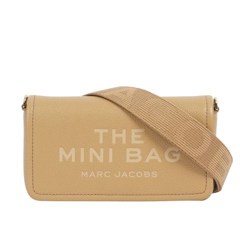 MARC JACOBS 粒面皮革迷你斜背包WOC/手拿包(駝色)