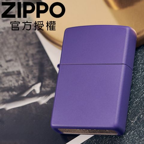 Zippo 【官方授權店】Classic Purple Matte 紫色啞漆防風打火機