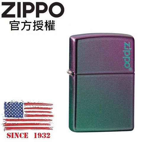 Zippo 【官方授權店】Iridescent  Logo 虹彩亮漆防風打火機