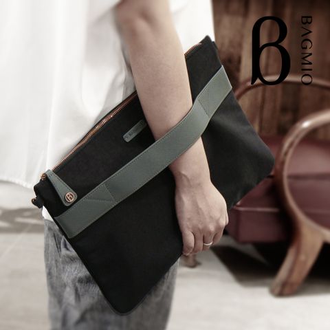 BAGMIO 手拿包(附背帶) - 墨黑