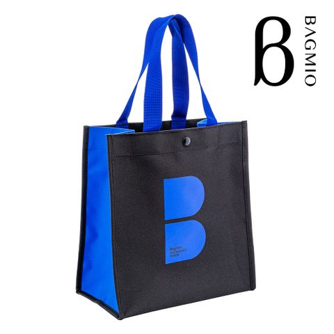 BAGMIO 我的包 B LOGO 手提袋 - 黑+藍