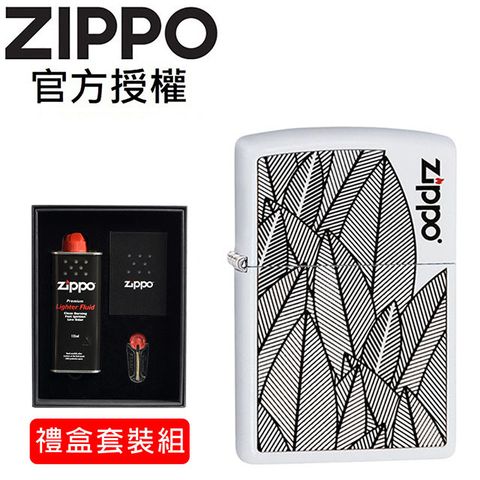 Zippo 【官方授權店】火焰技術設計圖案防風打火機(禮盒套裝組)